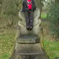 Fred floats in the air on the wooden throne, Cameraphone Randomness and a Thornham Walk, Suffolk - 14th December 2014