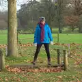 Isobel on a swinging plank, Cameraphone Randomness and a Thornham Walk, Suffolk - 14th December 2014