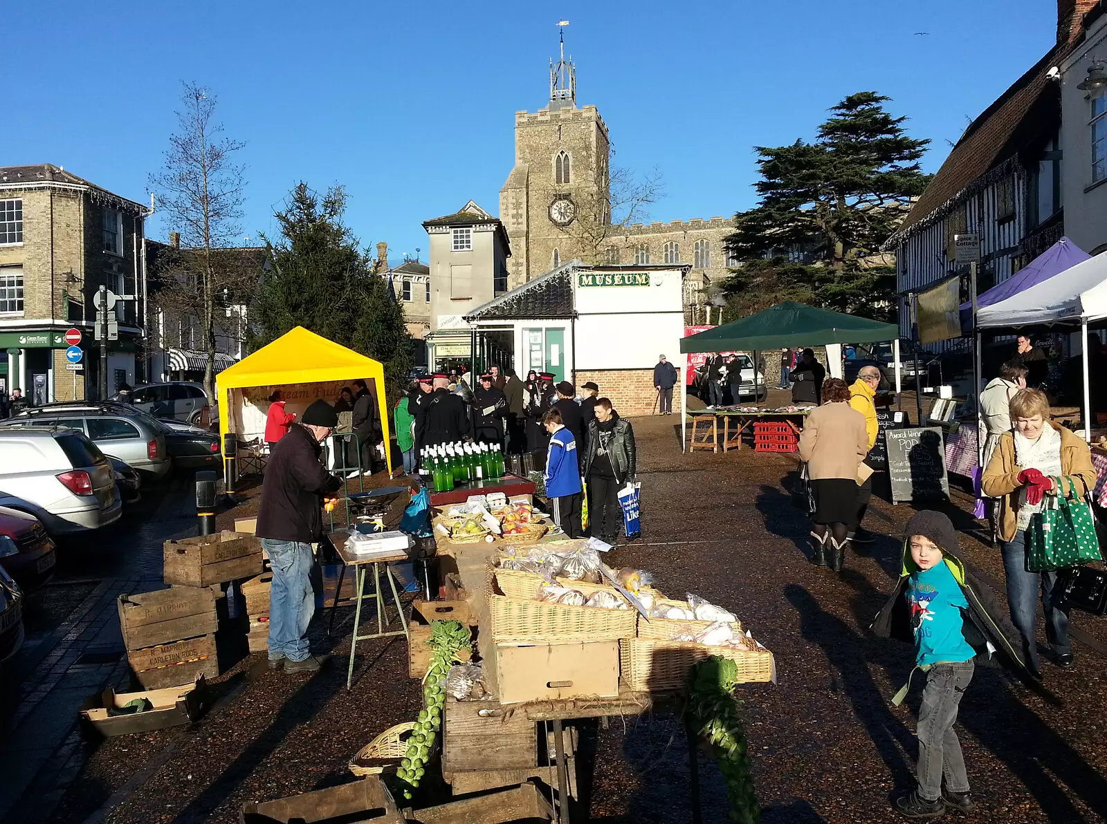 Fred roams around the market in Diss, from Cameraphone Randomness and a Thornham Walk, Suffolk - 14th December 2014