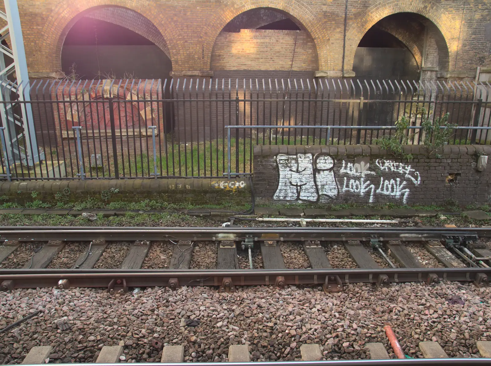 Graffiti says 'hi', from SwiftKey Innovation Nights, Westminster, London - 19th December 2014