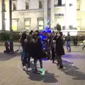 Tourists do some crazy dancing to a mobile DJ, SwiftKey Innovation Nights, Westminster, London - 19th December 2014