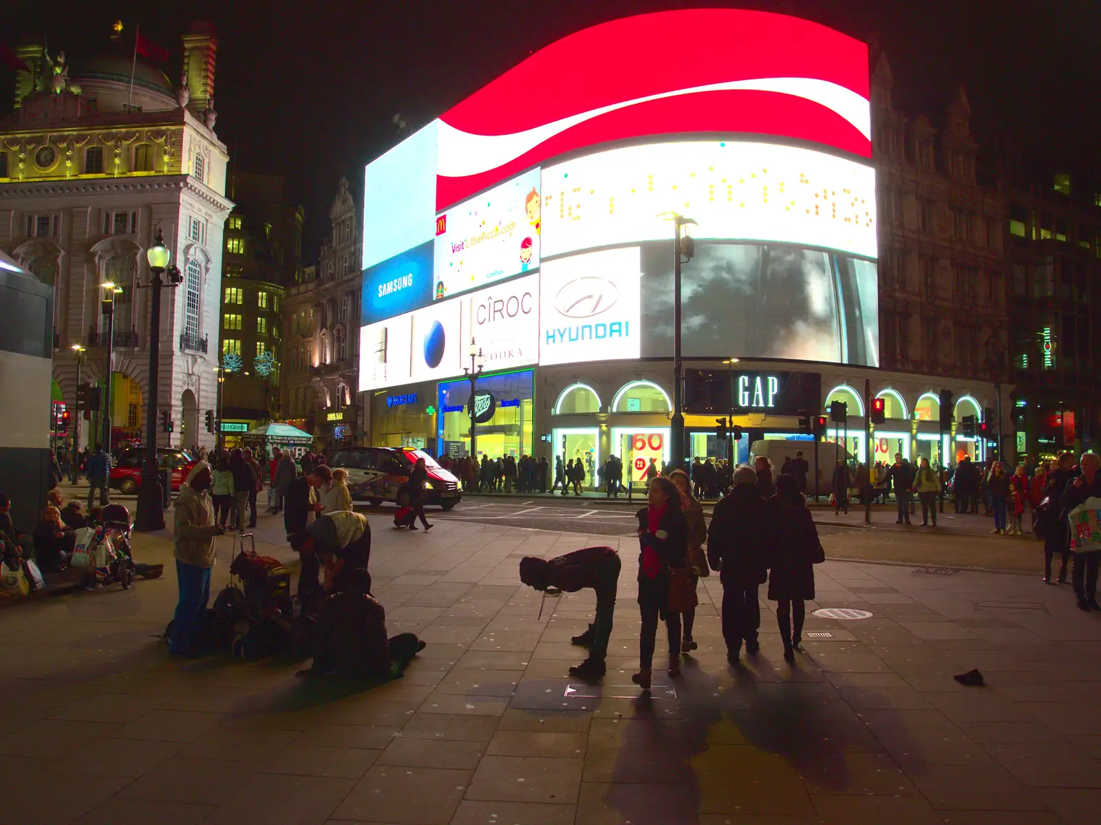 Picadilly Circus, from SwiftKey Innovation Nights, Westminster, London - 19th December 2014