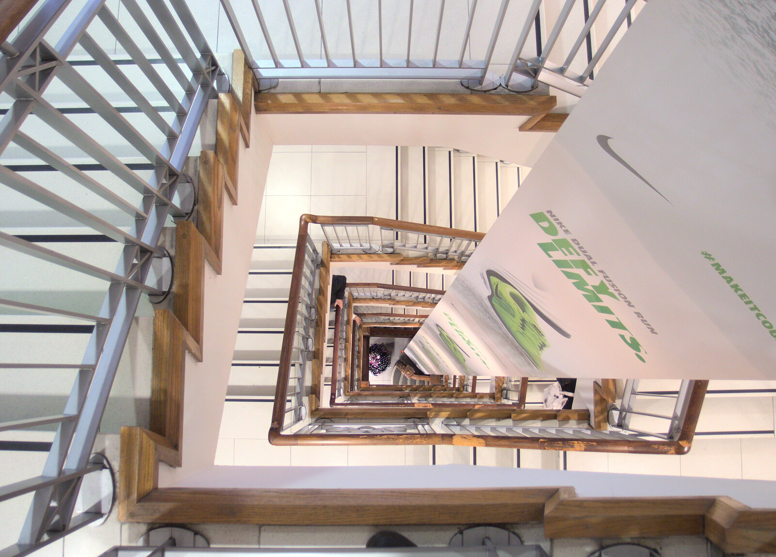 Six flights of stairs in Lillywhite's from SwiftKey Innovation Nights, Westminster, London - 19th December 2014