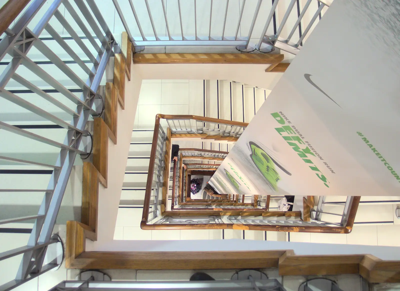 Six flights of stairs in Lillywhite's, from SwiftKey Innovation Nights, Westminster, London - 19th December 2014