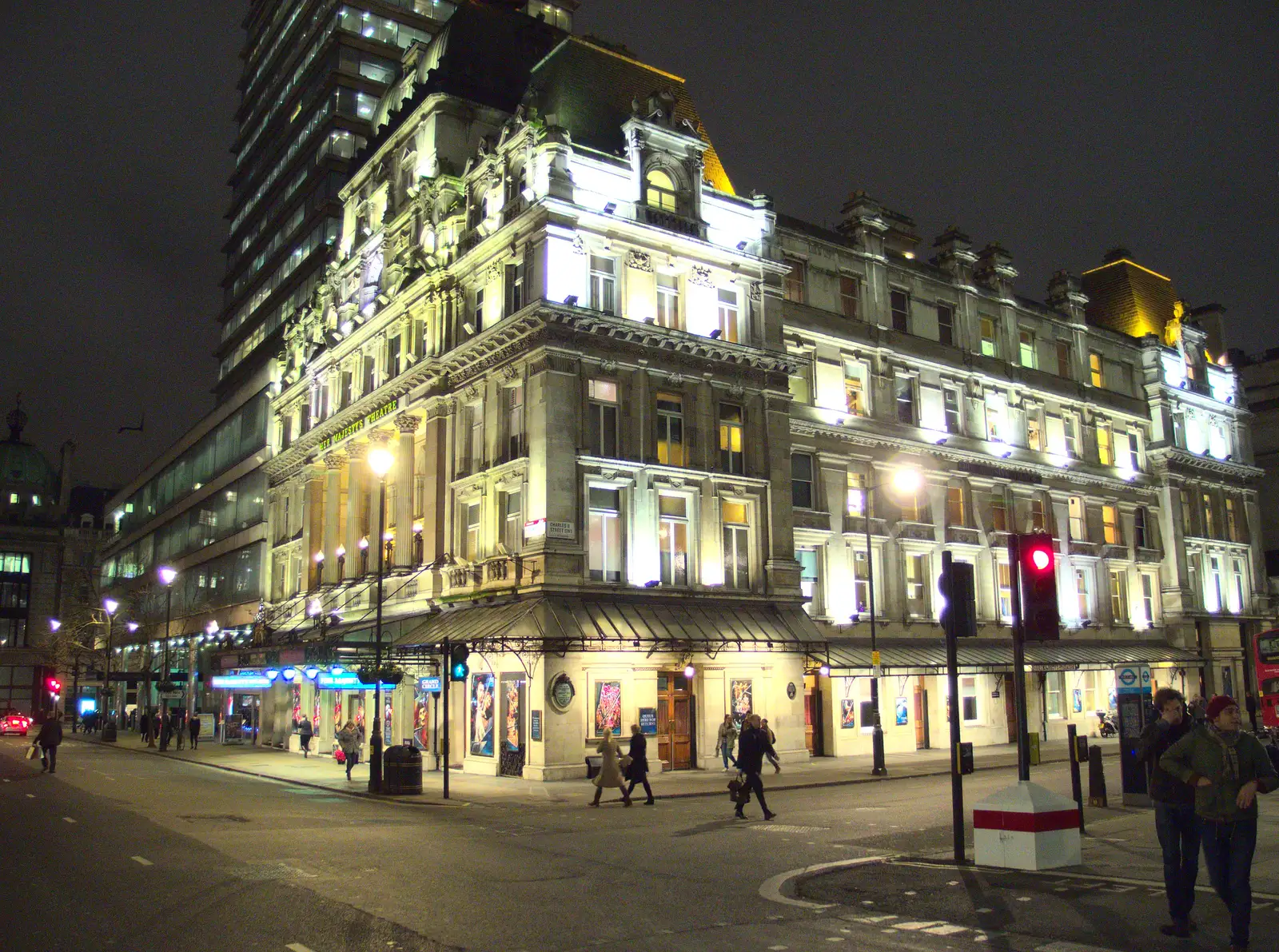 Her Majesty's Theatre, Haymarket, from SwiftKey Innovation Nights, Westminster, London - 19th December 2014