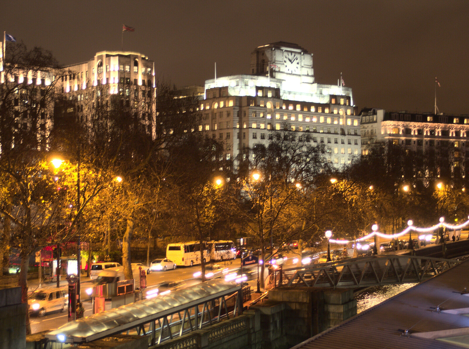 Embankment on the Thames from SwiftKey Innovation Nights, Westminster, London - 19th December 2014