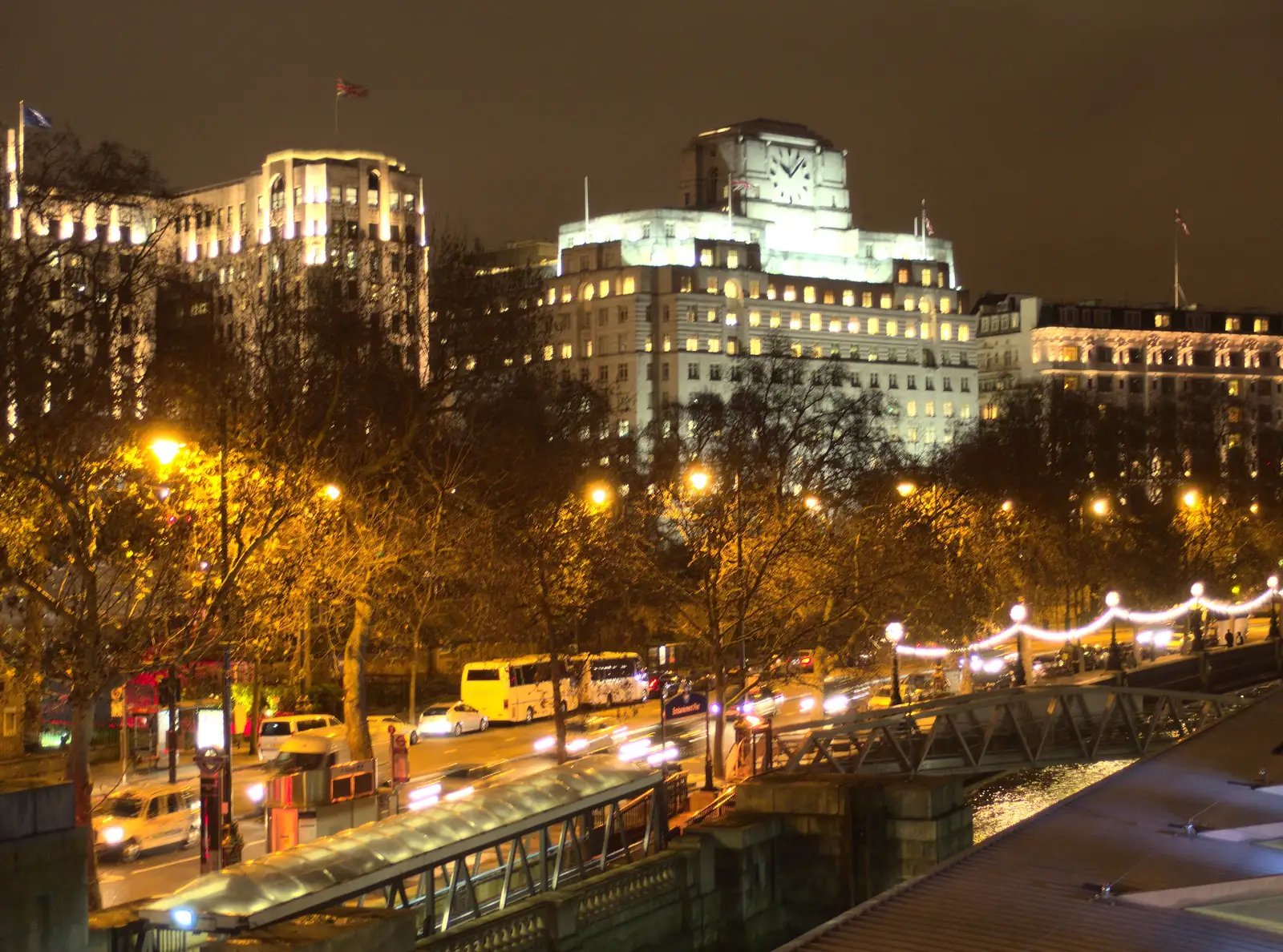 Embankment on the Thames, from SwiftKey Innovation Nights, Westminster, London - 19th December 2014