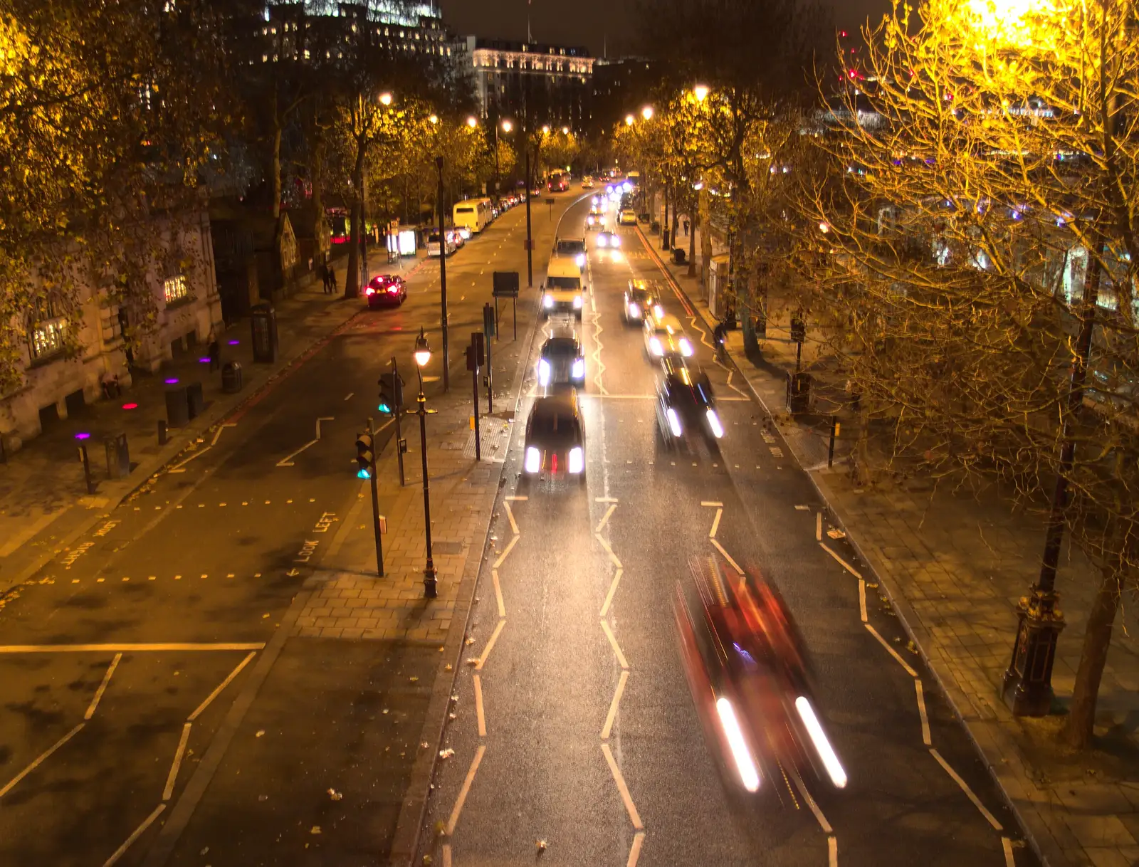 Victoria Embankment near Charing Cross, from SwiftKey Innovation Nights, Westminster, London - 19th December 2014