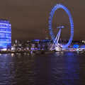The London Eye, all in blue, SwiftKey Innovation Nights, Westminster, London - 19th December 2014