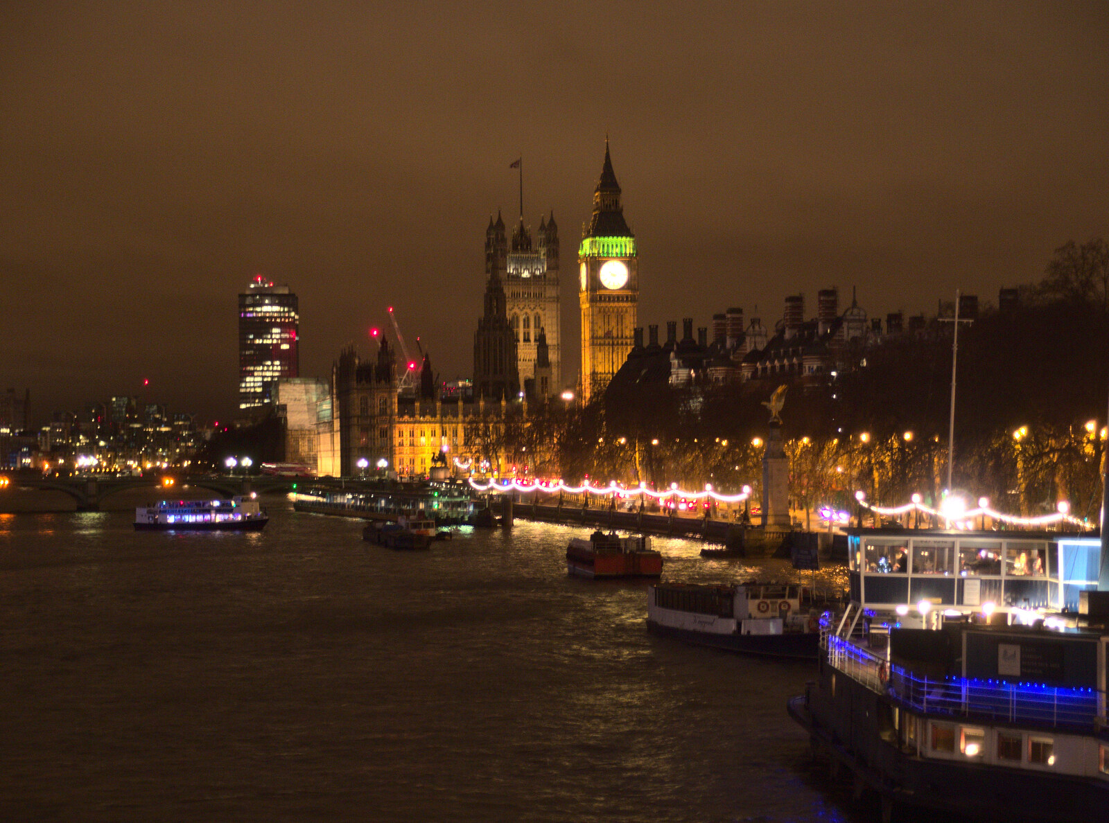 Houses of Parliament from SwiftKey Innovation Nights, Westminster, London - 19th December 2014