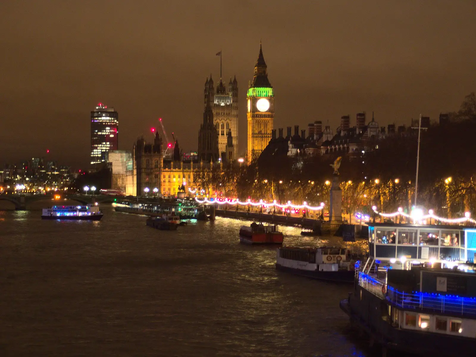 The Houses of Parliament, from SwiftKey Innovation Nights, Westminster, London - 19th December 2014