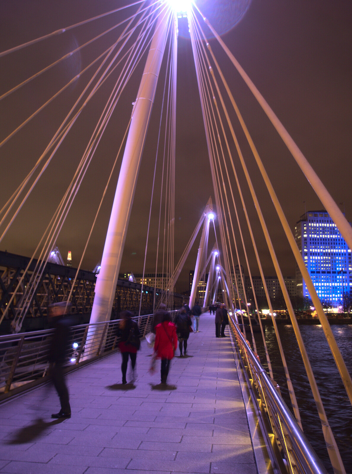 Footbridge over the Thames from SwiftKey Innovation Nights, Westminster, London - 19th December 2014