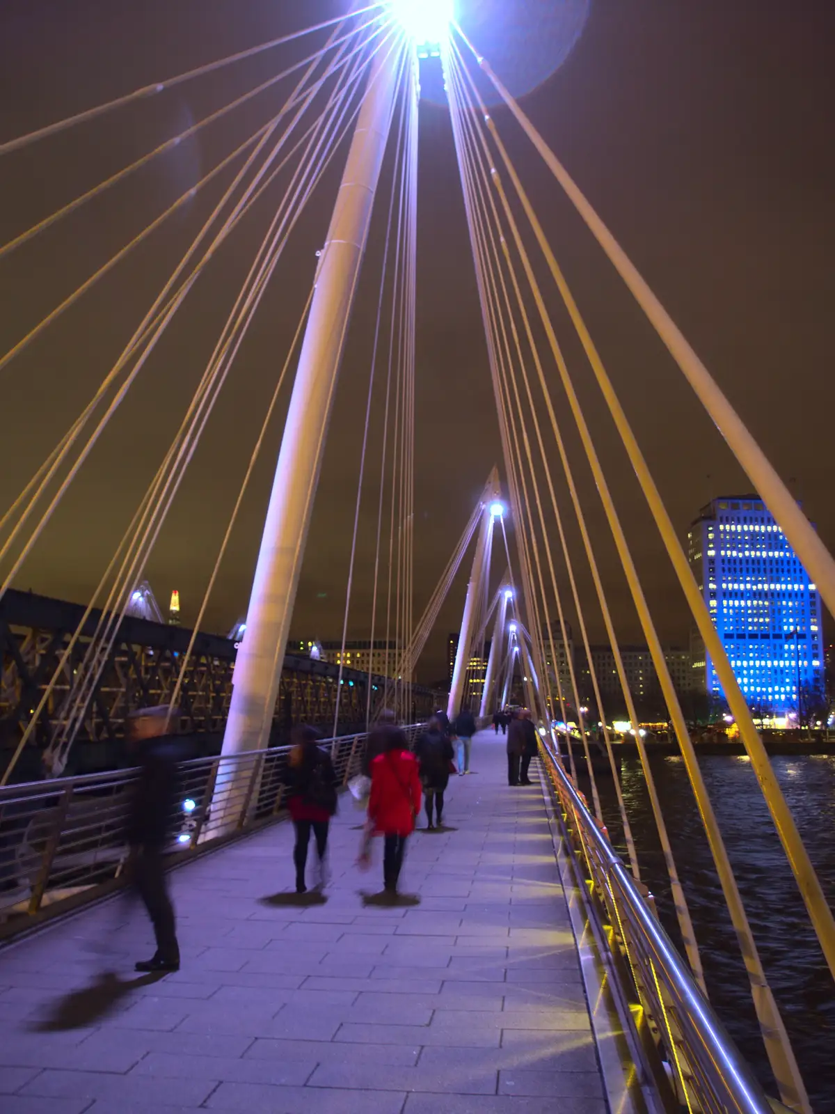 A footbridge over the Thames, from SwiftKey Innovation Nights, Westminster, London - 19th December 2014