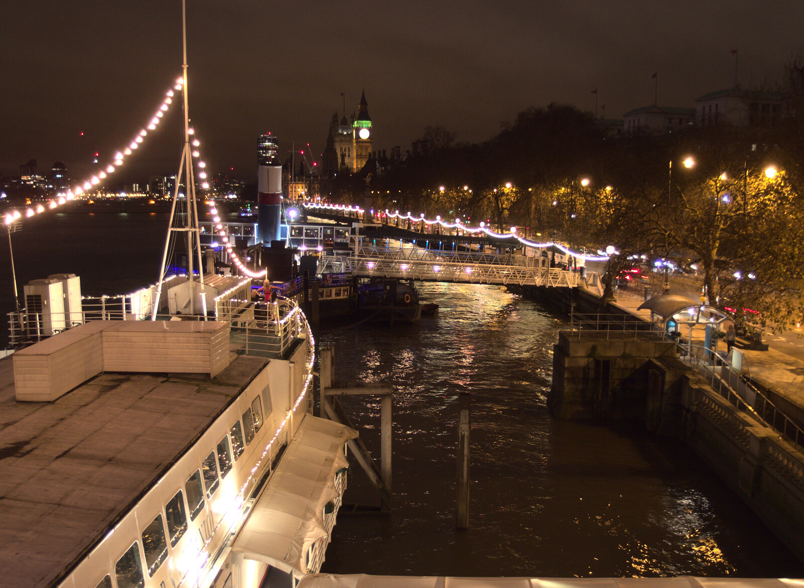 Victoria Embankment from SwiftKey Innovation Nights, Westminster, London - 19th December 2014