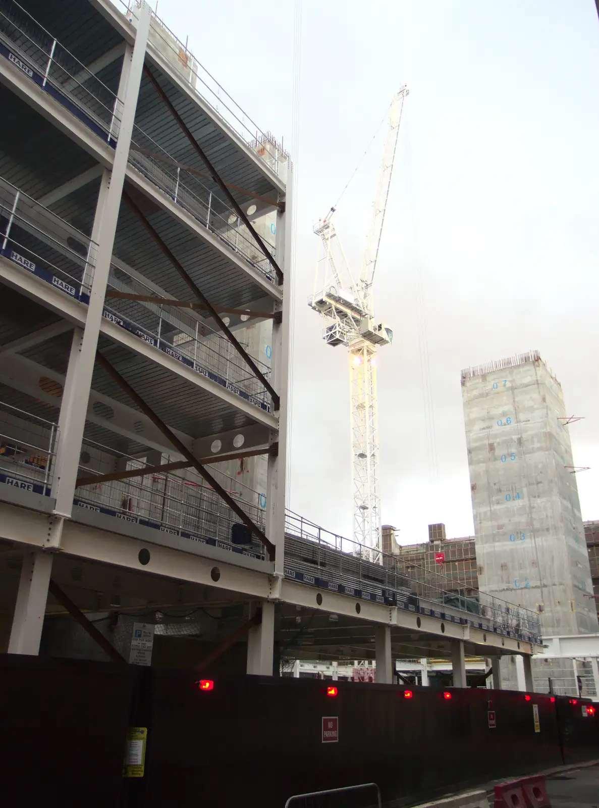 Contruction work near Picadilly Circus, from SwiftKey Innovation Nights, Westminster, London - 19th December 2014