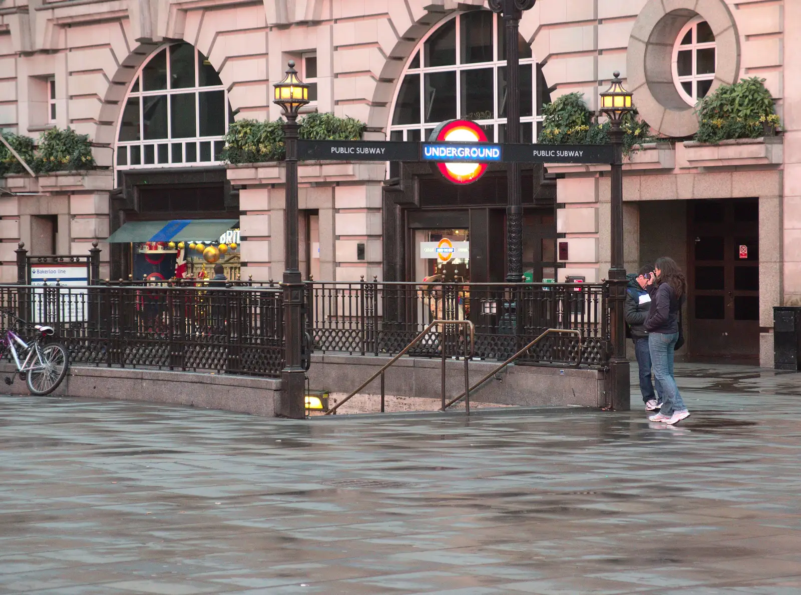 The entrance to Picadilly underground, from SwiftKey Innovation Nights, Westminster, London - 19th December 2014