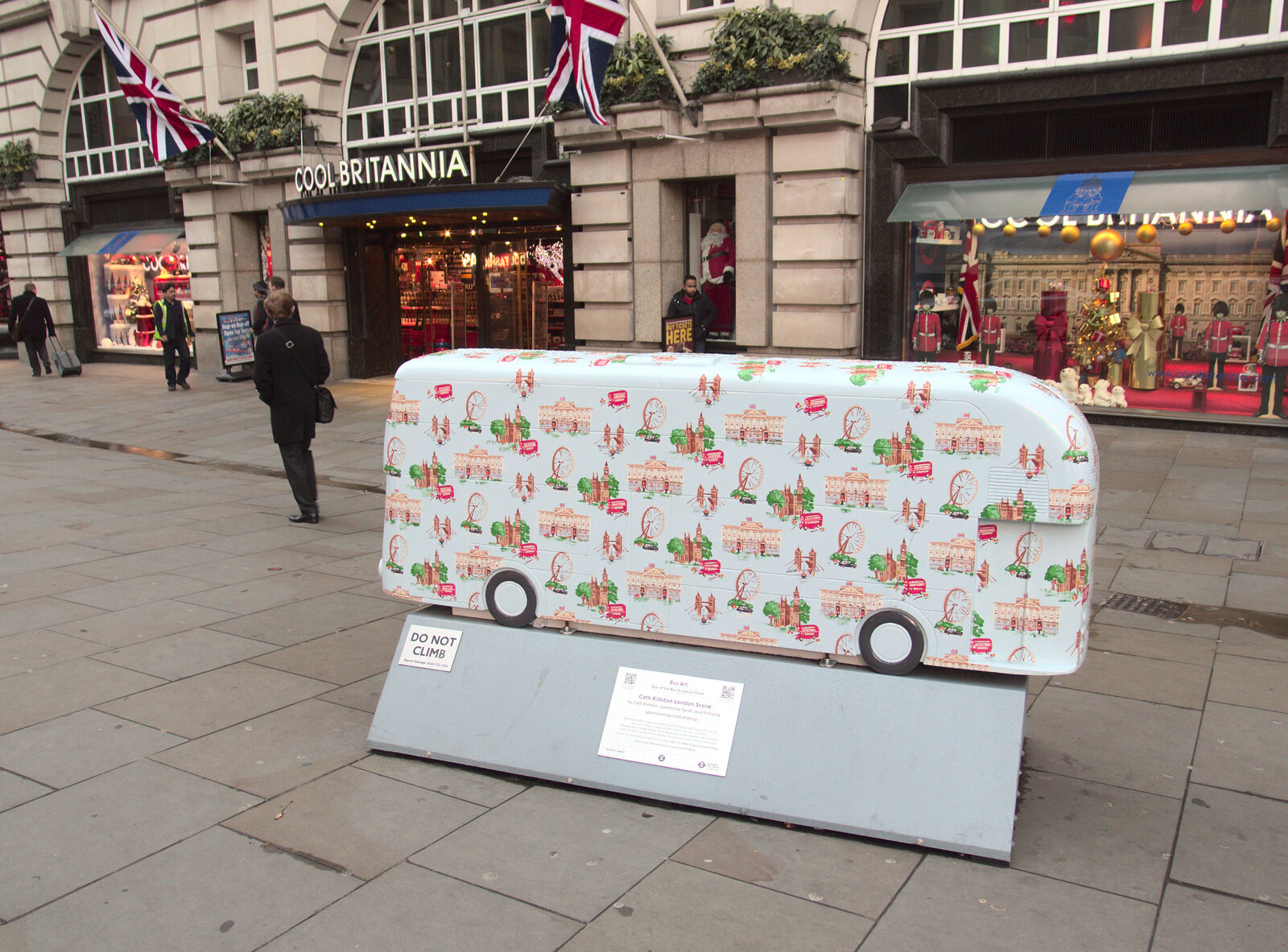 There's some sort of bus in wrapping paper from SwiftKey Innovation Nights, Westminster, London - 19th December 2014