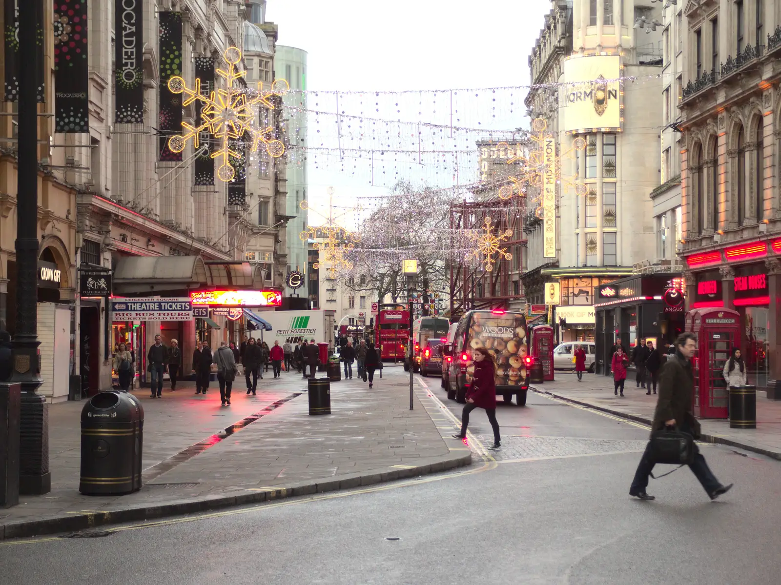 Early-morning Christmas lights, from SwiftKey Innovation Nights, Westminster, London - 19th December 2014