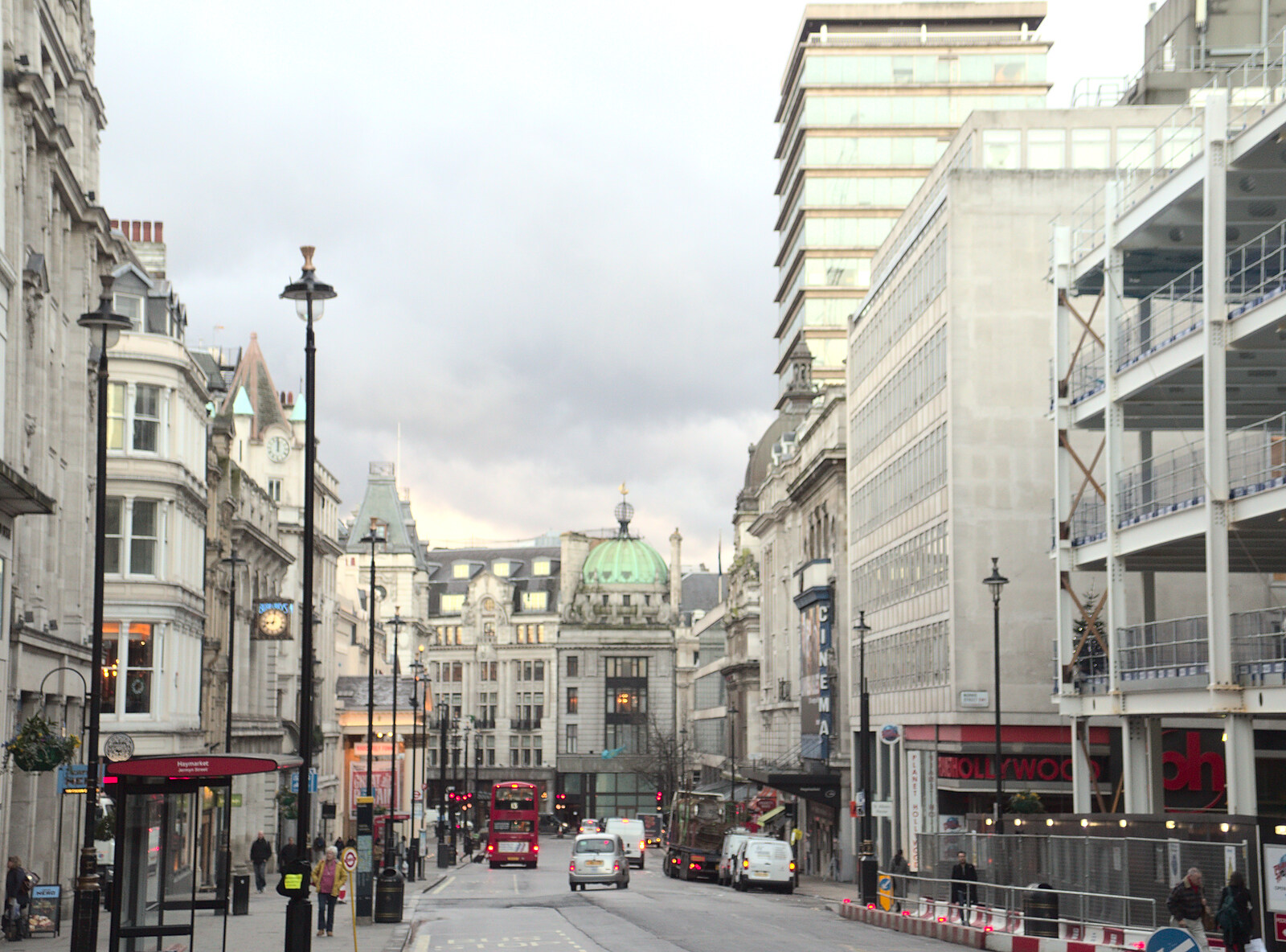 The Haymarket is looking very grey in the morning from SwiftKey Innovation Nights, Westminster, London - 19th December 2014