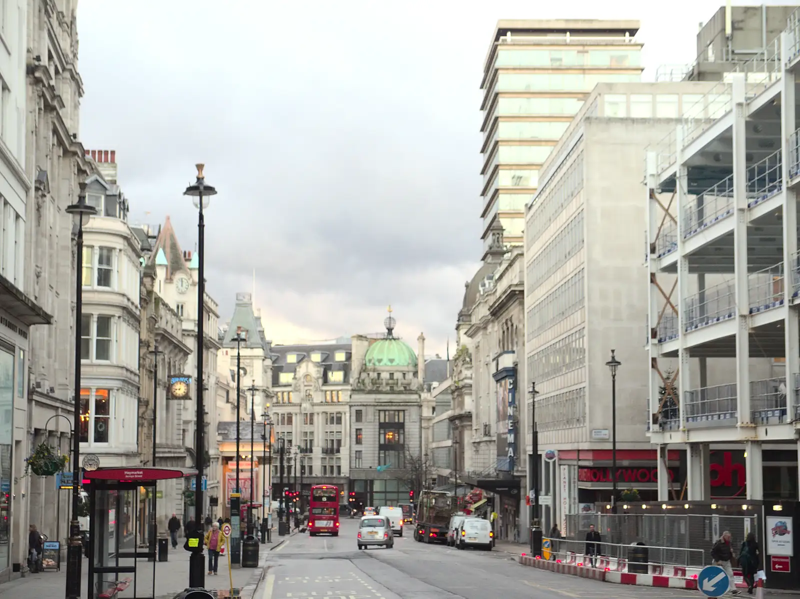 The Haymarket is looking very grey in the morning, from SwiftKey Innovation Nights, Westminster, London - 19th December 2014