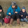 We have a very mini beach picnic, Sunset on the Beach, Southwold, Suffolk - 30th December 2014