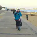 Isobel and Harry, Sunset on the Beach, Southwold, Suffolk - 30th December 2014