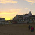 The sun sets over Southwold, Sunset on the Beach, Southwold, Suffolk - 30th December 2014
