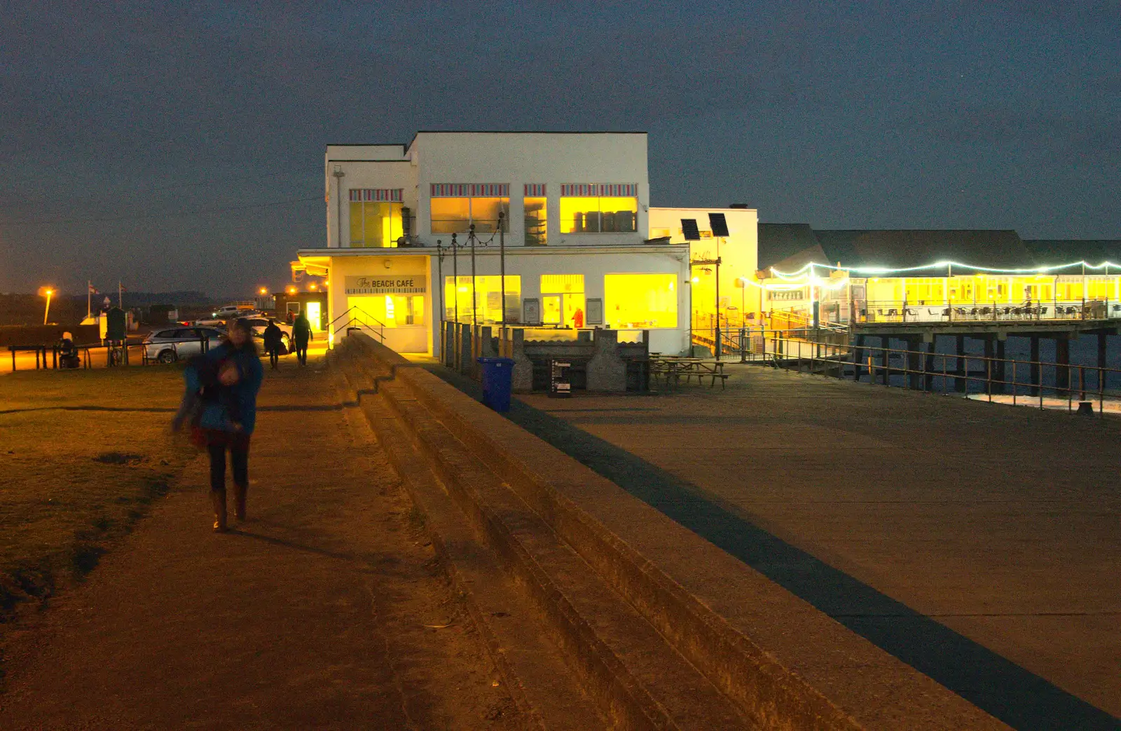 The amusement arcade on the seafront, from Sunset on the Beach, Southwold, Suffolk - 30th December 2014