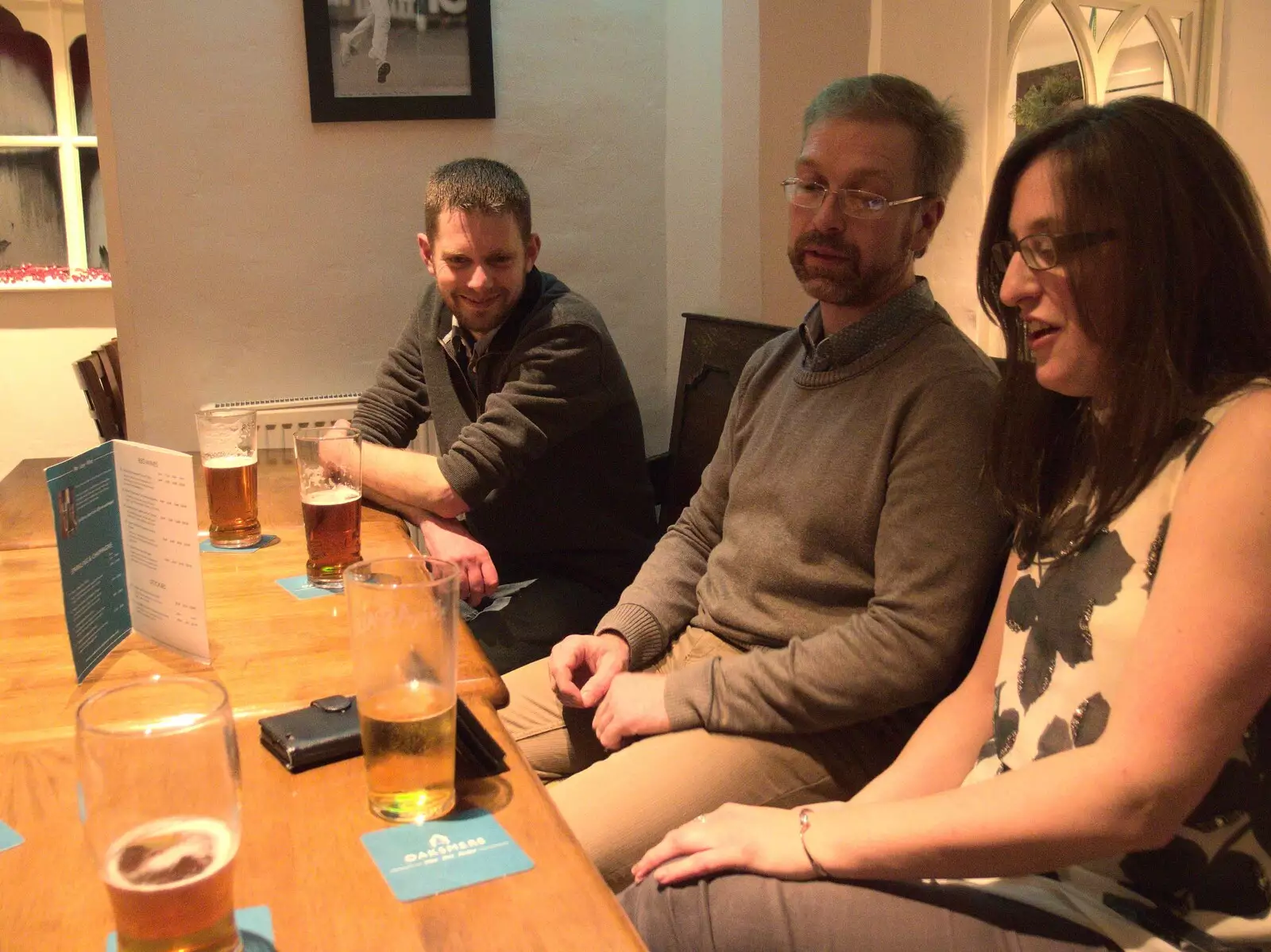 The Boy Phil, Marc and Suey, from New Year's Eve at the Oaksmere, Brome, Suffolk - 31st December 2014