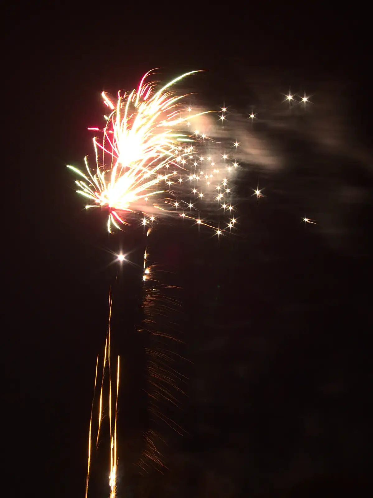 The Oaksmere lets off some fireworks, from New Year's Eve at the Oaksmere, Brome, Suffolk - 31st December 2014