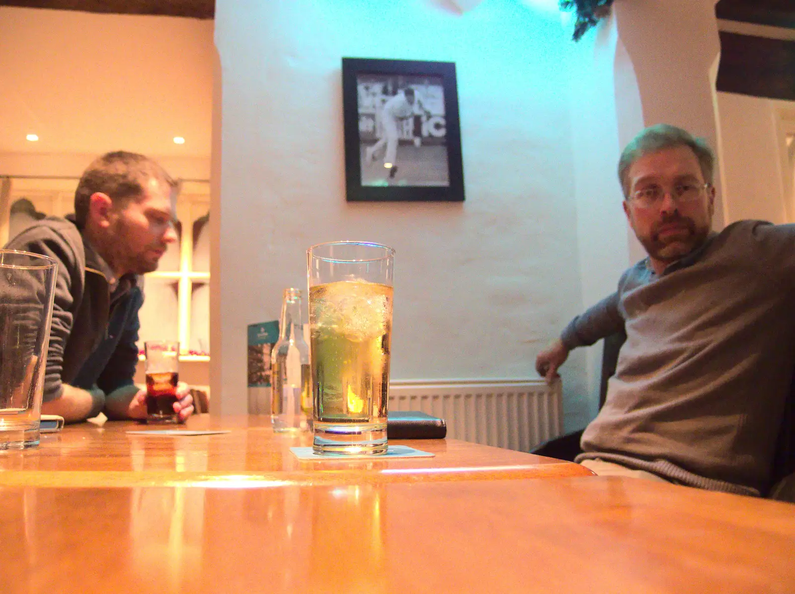 A pint of cider with ice in, from New Year's Eve at the Oaksmere, Brome, Suffolk - 31st December 2014