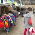 Isobel walks past the back of the market, A Trip to Norwich, and Beers at The Swan Inn, Brome, Suffolk - 5th January 2015