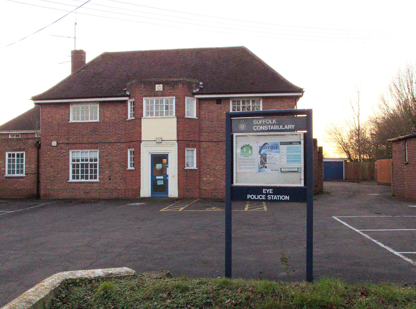 Eye Police Station and notice board from Closing Down: A Late January Miscellany, Diss, Norfolk - 31st January 2015