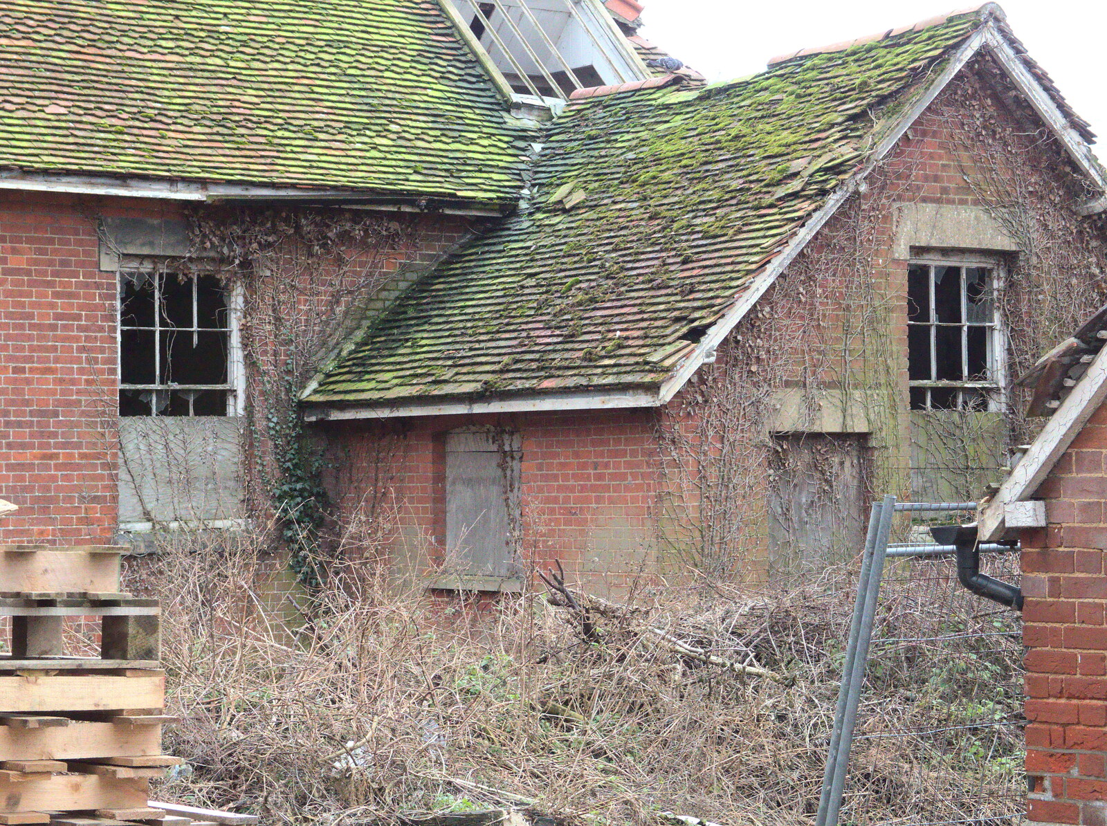 Broken roofs from Closing Down: A Late January Miscellany, Diss, Norfolk - 31st January 2015
