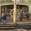 The gang on the pirate ship, Fred and the Volcano, Brome, Suffolk - 8th February 2015