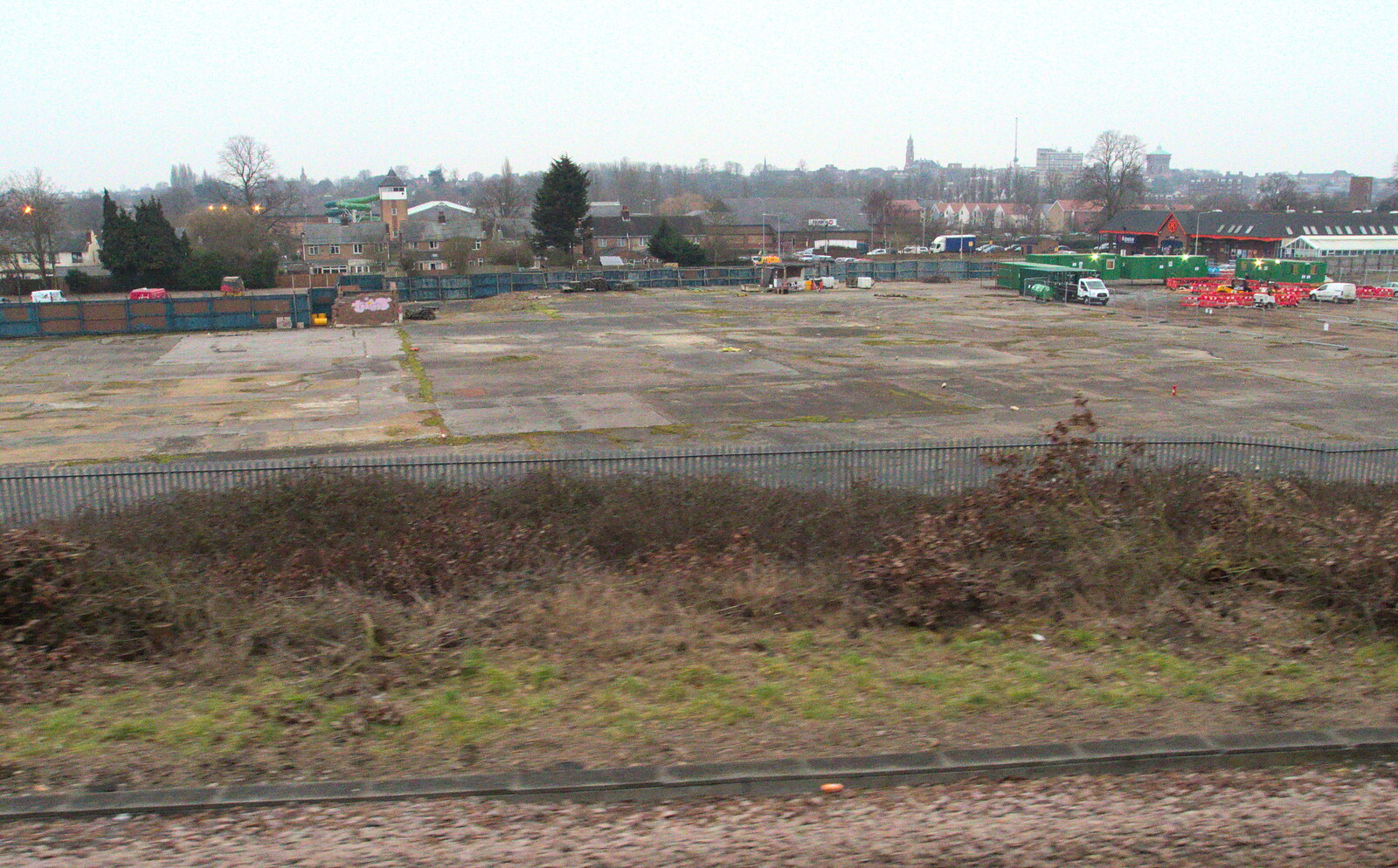 Wasteland near Colchester station from Fred and the Volcano, Brome, Suffolk - 8th February 2015