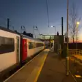 Nice evening light at Diss Station, Fred and the Volcano, Brome, Suffolk - 8th February 2015