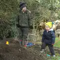 Harry and Fred, Fred and the Volcano, Brome, Suffolk - 8th February 2015