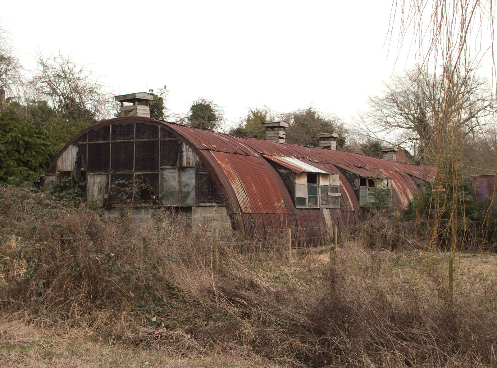 A derelict Nissen hut near Ash Drive from A Trip to Grandma J's, Spreyton, Devon - 18th February 2015