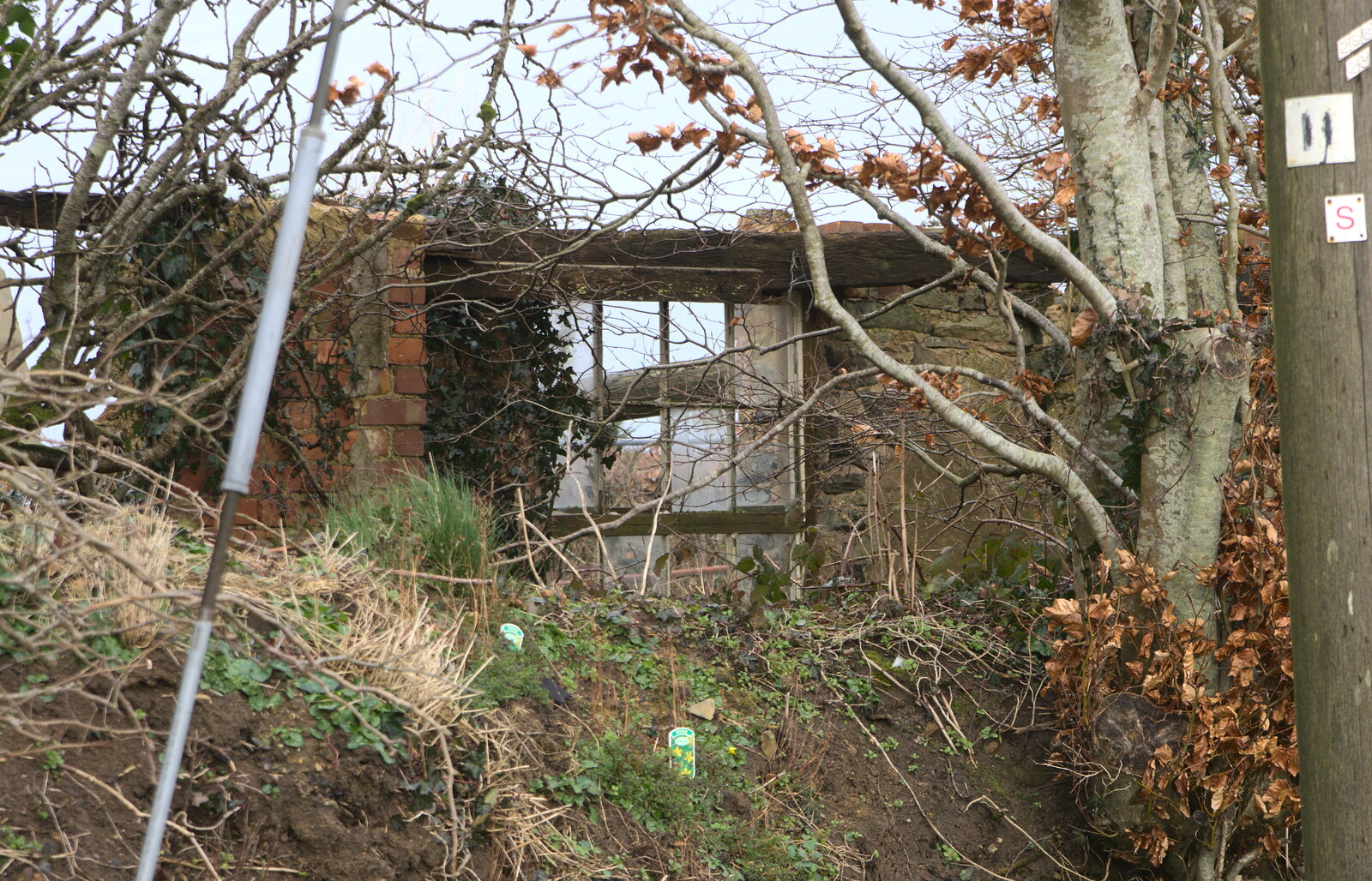 Derelict cottage from A Trip to Grandma J's, Spreyton, Devon - 18th February 2015