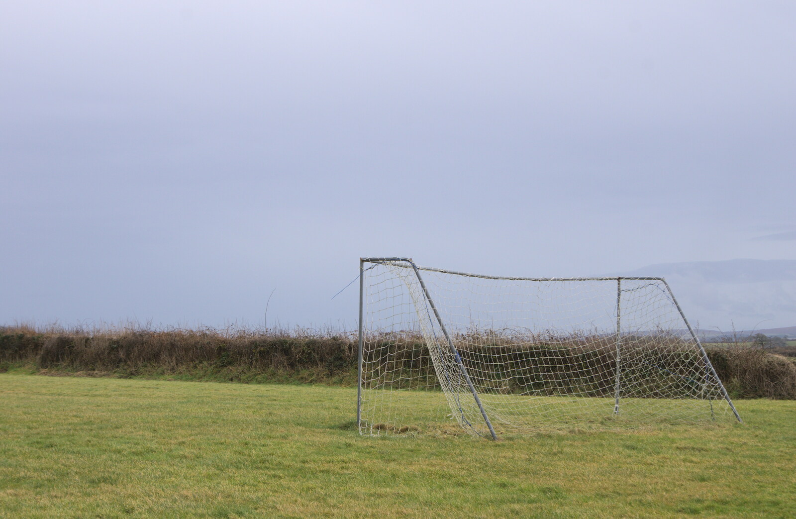 The playing field goal from A Trip to Grandma J's, Spreyton, Devon - 18th February 2015