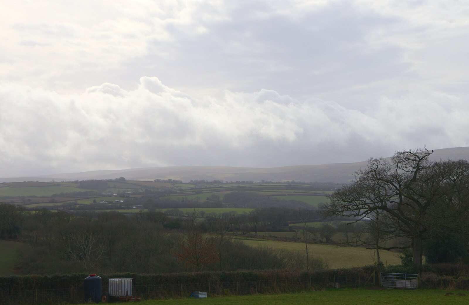 The view towards Dartmoor, from the shop from A Trip to Grandma J's, Spreyton, Devon - 18th February 2015