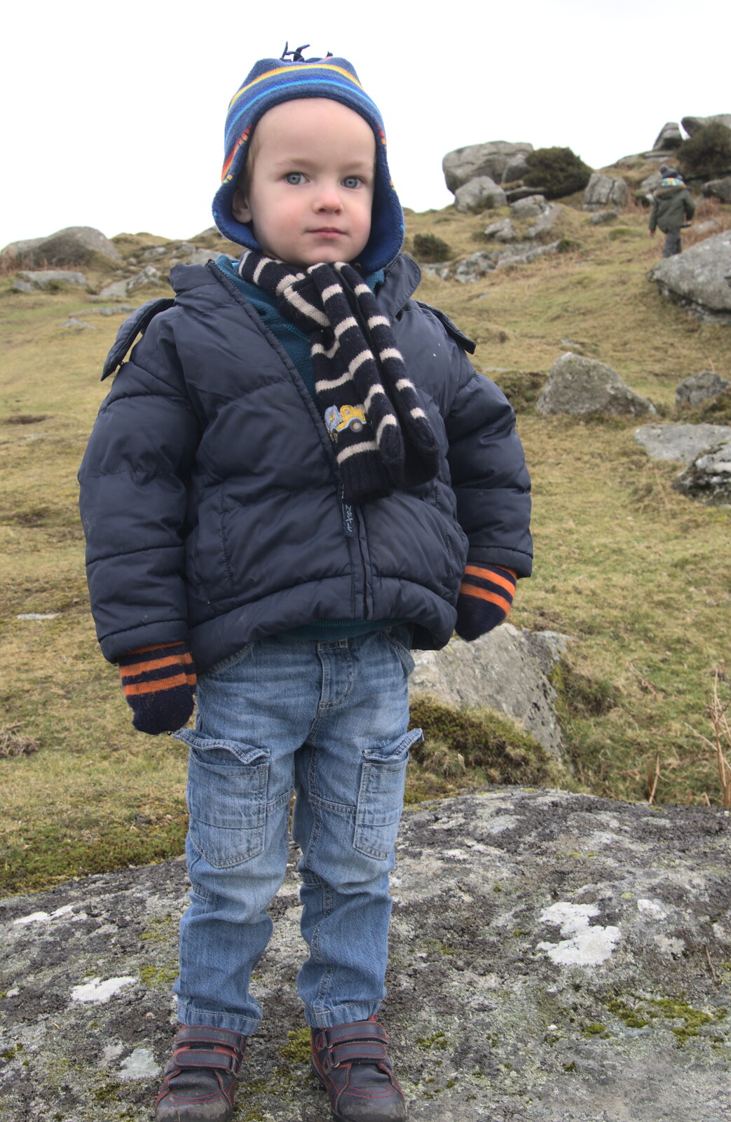 Harry does a pose from A Trip to Grandma J's, Spreyton, Devon - 18th February 2015