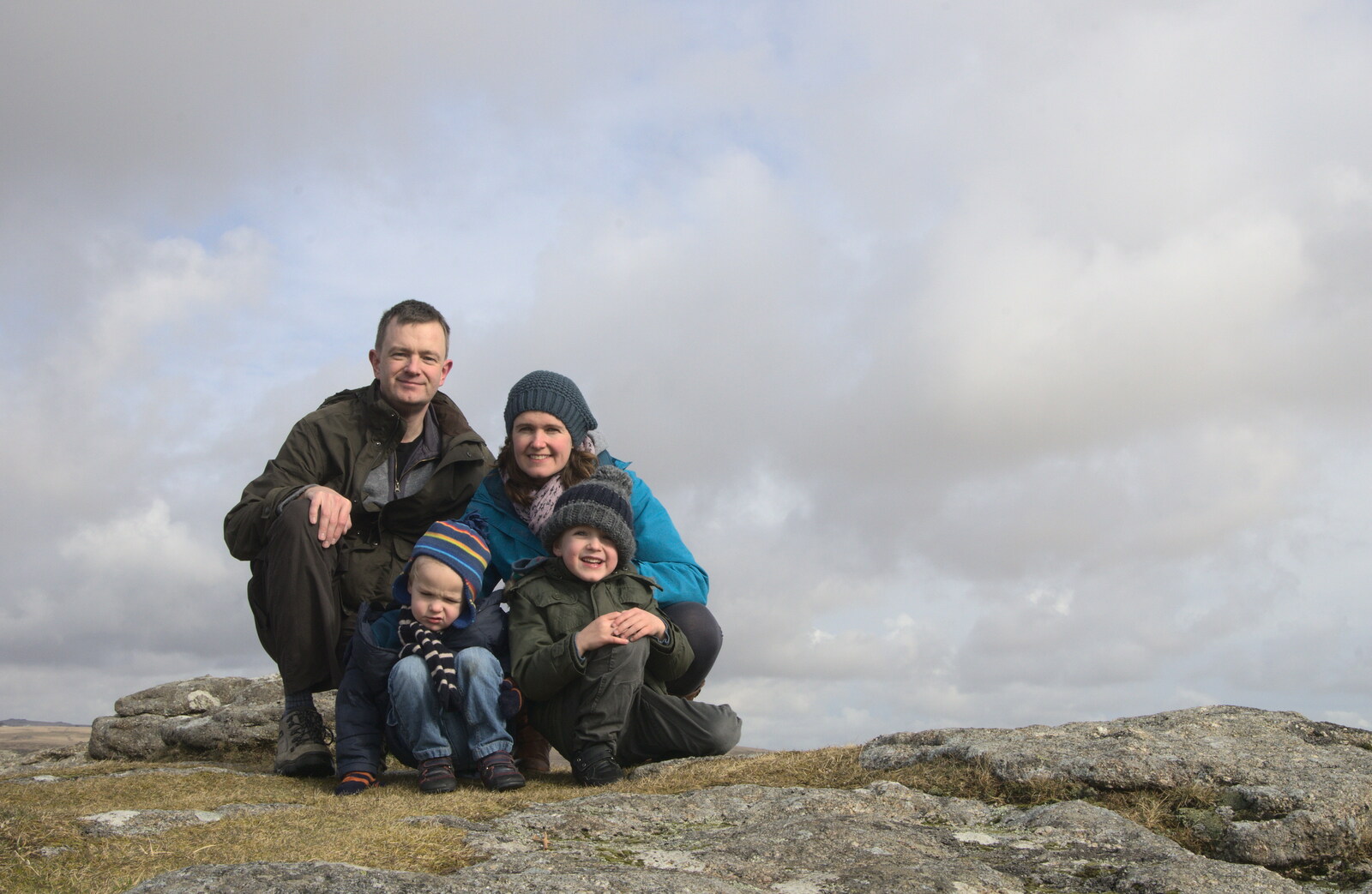 Famberly photo at the top of Sheepstor from A Trip to Grandma J's, Spreyton, Devon - 18th February 2015