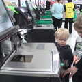 2015 Harry and Fred at the self checkout in Asda