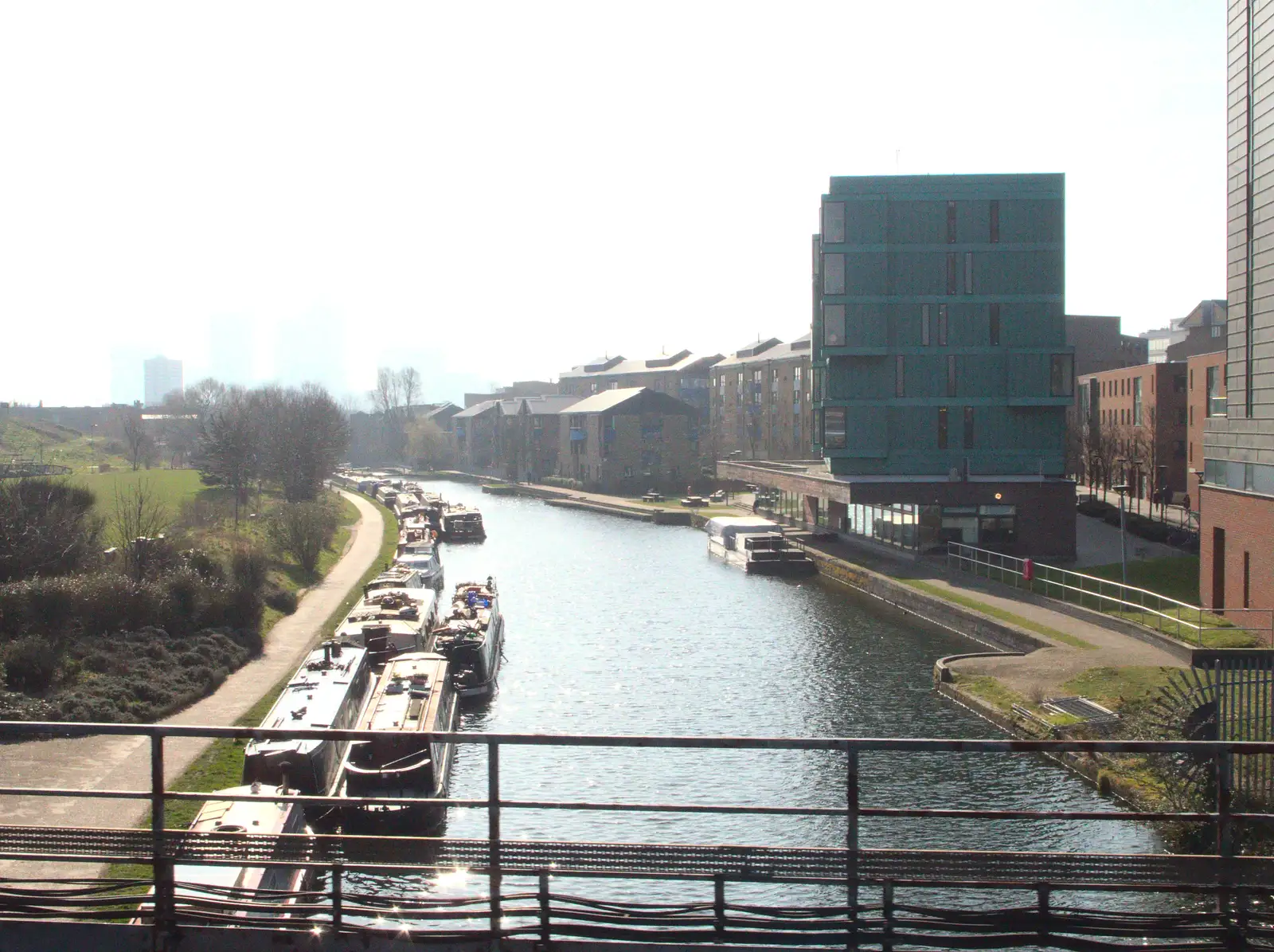 The Regent's Canal in Poplar, from A Crashed Car and Greenhouse Demolition, Brome, Suffolk - 20th March 2015