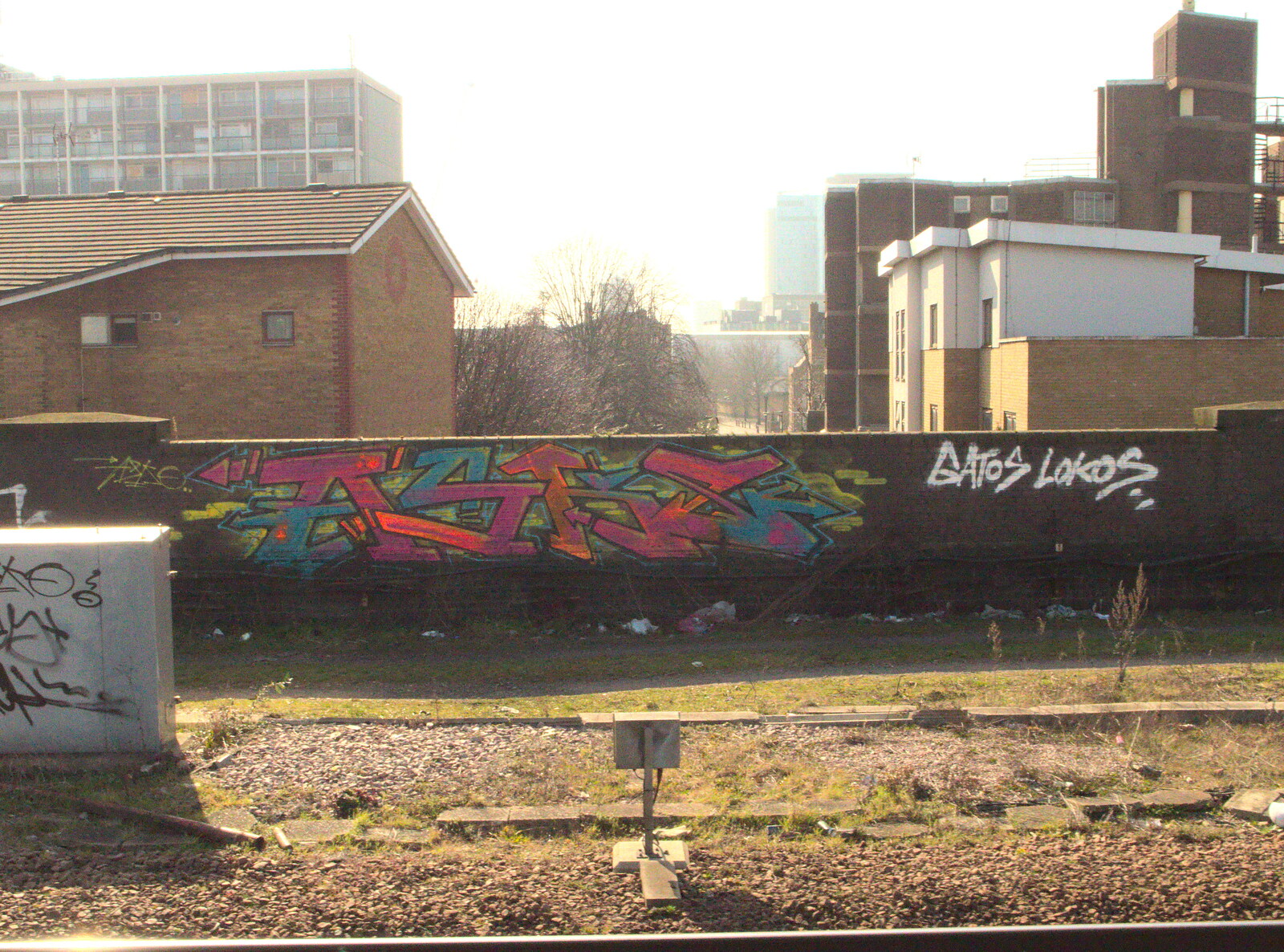 Bridge graffiti from A Crashed Car and Greenhouse Demolition, Brome, Suffolk - 20th March 2015