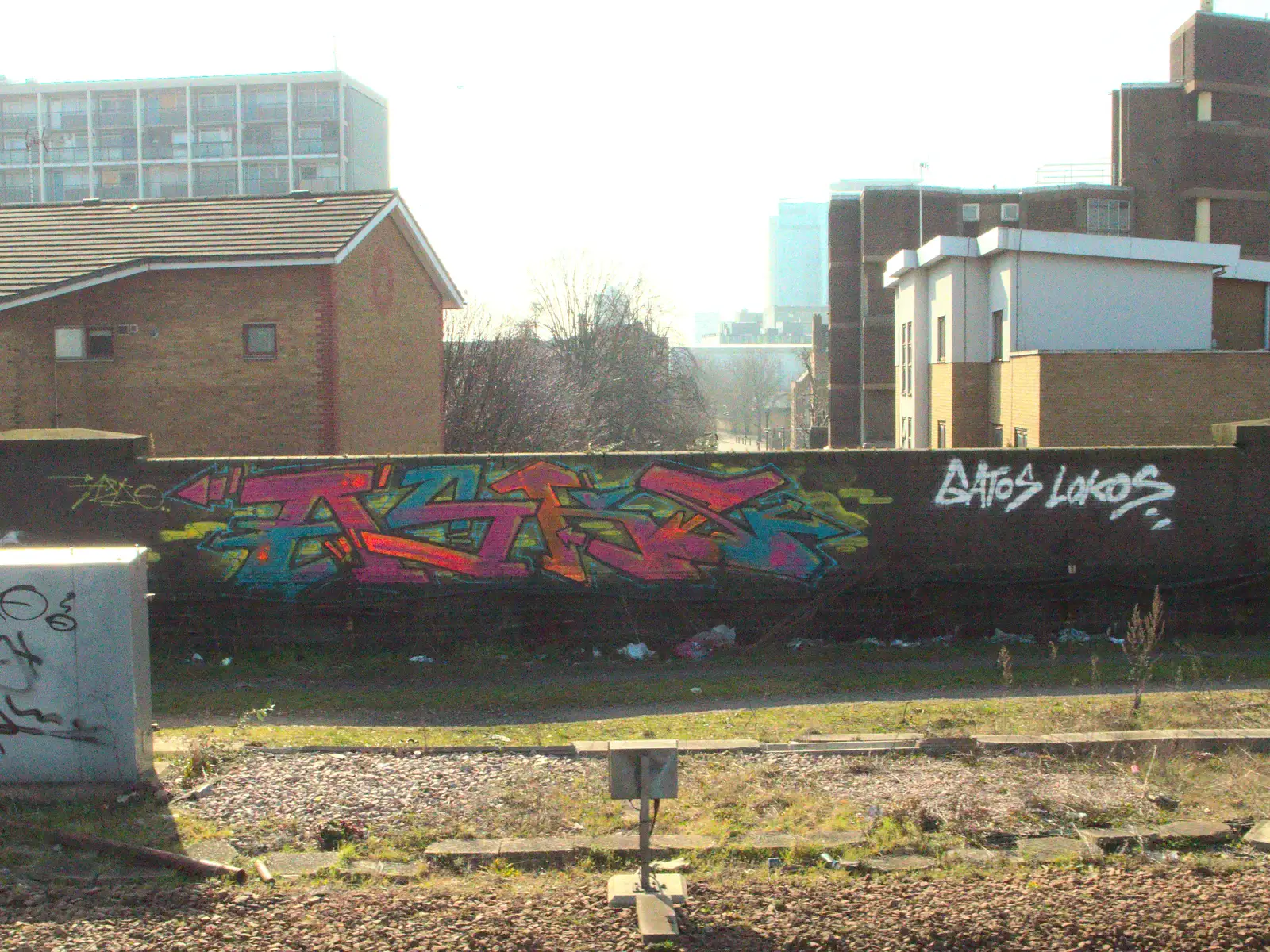 Bridge graffiti, from A Crashed Car and Greenhouse Demolition, Brome, Suffolk - 20th March 2015