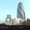 A clear view of the Gherkin, before more building, A Crashed Car and Greenhouse Demolition, Brome, Suffolk - 20th March 2015