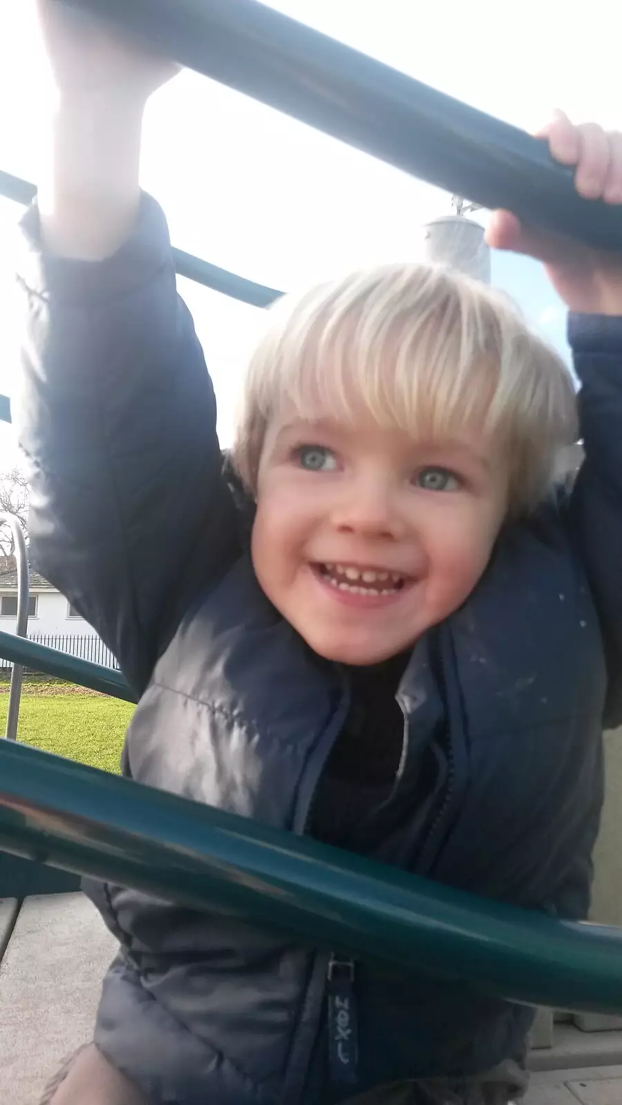 Harry at Diss Park playground, from A Crashed Car and Greenhouse Demolition, Brome, Suffolk - 20th March 2015